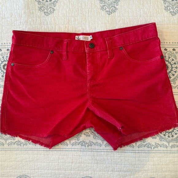 Carve Oahu Shorts 4” inseam Bright Red - Picture 1 of 5